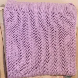 🧶EUC Crochet Baby Blanket Lavender Classic Design